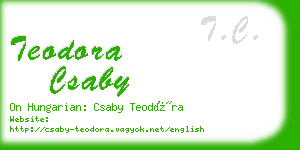 teodora csaby business card